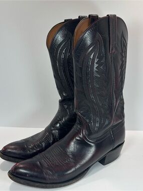 Lucchese 2000 Exotic Men Sz 12 B Cherry Red Cowboy Western Fashion Tall Boots